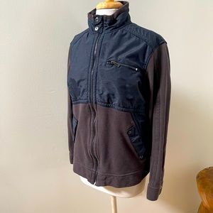 Calvin Klein Two Toned Athleisure Moto Utility Jacket EUC Large UNISEX Neutral